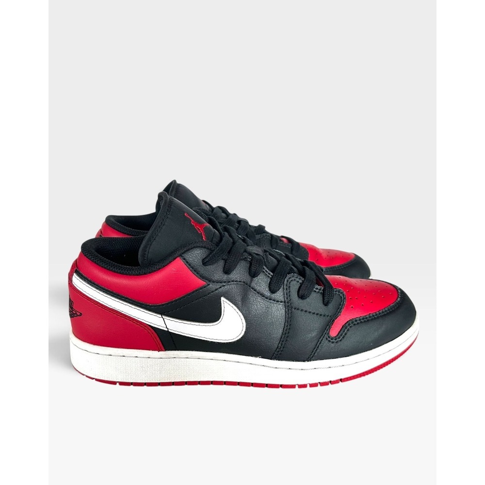 Nike Jordan 1 Lows Alternate Bred Toe Kids 7Y Black Red Shoes w Box